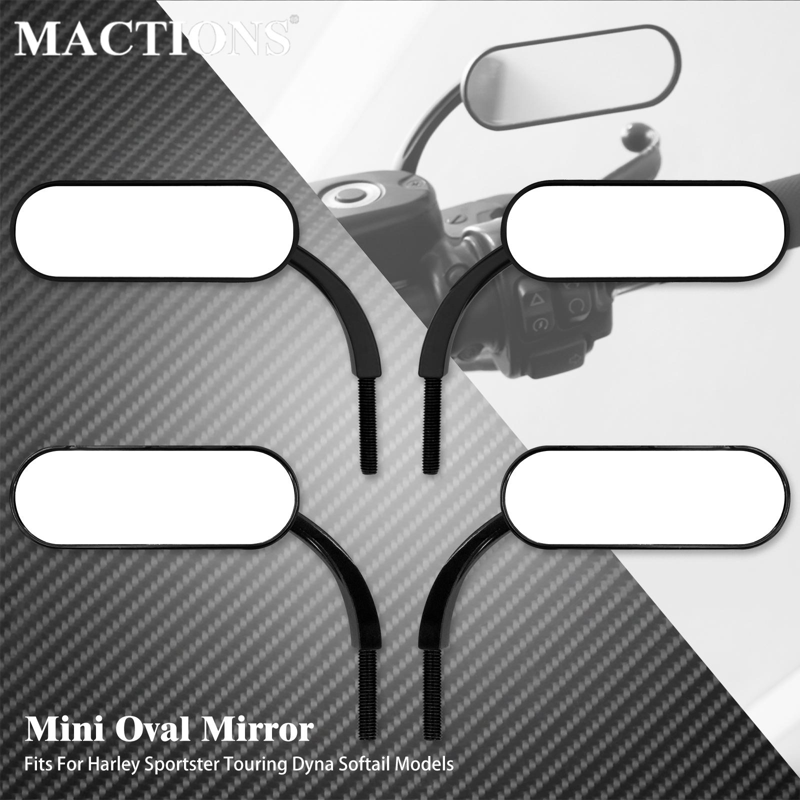 Mirror Extender Bar - オートバイバックミラーオーバルミラーマットグロスブラックハーレーツーリングスポーツスターxl 72イナソフテイルファットボーイロードグライド