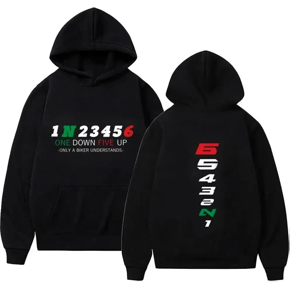 Motorcycle Gear Hoodie - メンズパーカー 男性用プルオーバー オーバーサイズスウェットシャツ 1N23456 バイカーグッズ ハートビートプリントグラフィック