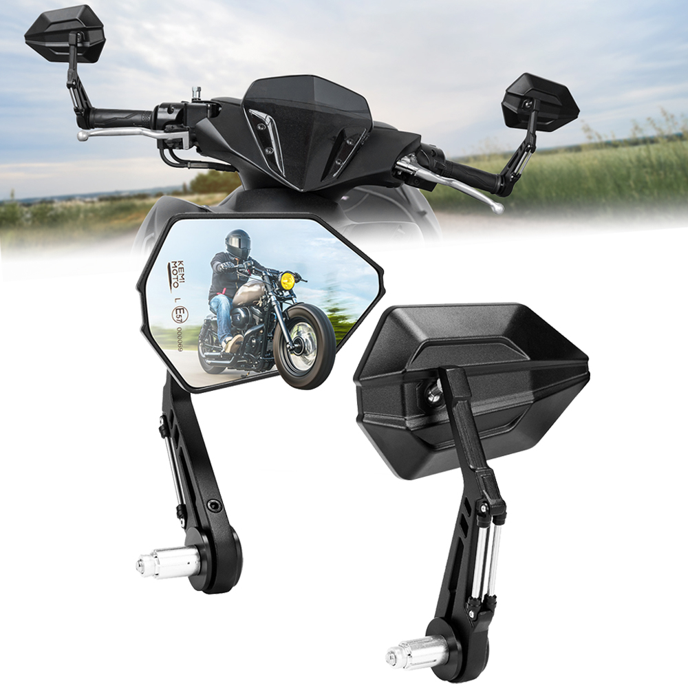 Mirror Extender Bar - バイク用バーエンドミラー 360度 ° ボールタイプ調整ユニバーサル 7/8インチハンドルバー用リアビューサイドミラー スクーターATVミラー用