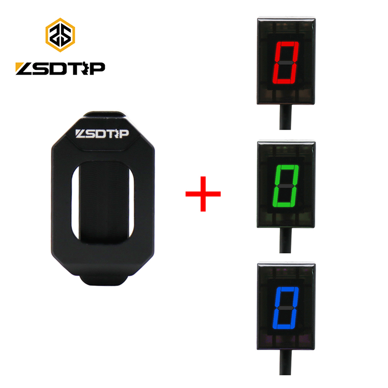Motorcycle Gear Holder - ZSDTRP 6 スピードユニバーサルオートバイデジタルギアインジケータ LED ディスプレイシフトレバーマグネットギアインジケータホルダー