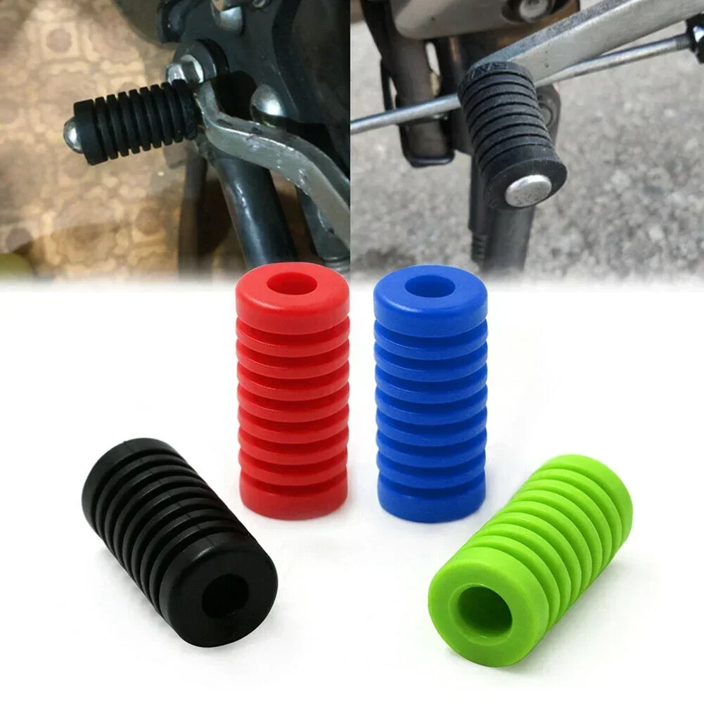 Motorcycle Gear Blue - オートバイギア,シフトレバー,ペダル,フットペグパッド,ラバーブラック,ブルー,グリーン,レッド,オートバイ用,1個