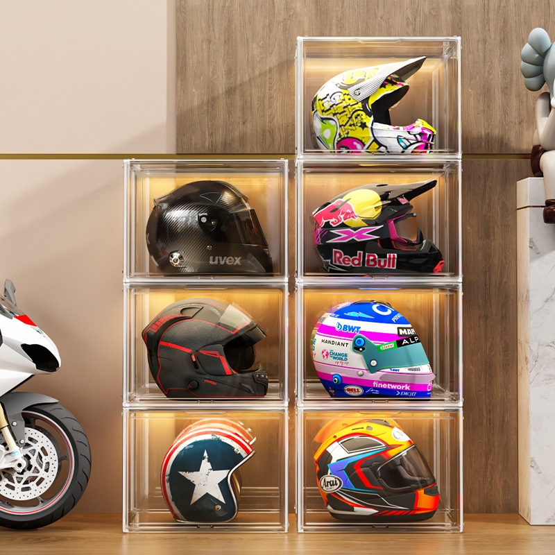 Motorcycle Gear Display Rack - オートバイ用ギア収納ラック、家庭用ディスプレイヘルメットキャビネット、帽子掛け、耐久性のあるプラスチック製