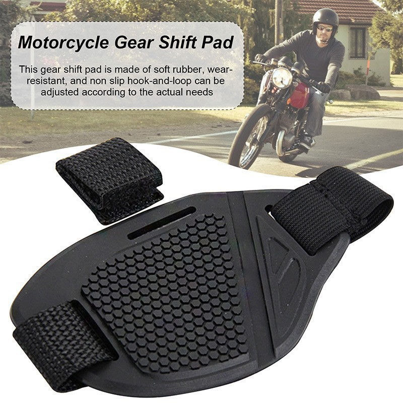 Motorcycle Gear Protection - オートバイギアシフトパッドユニバーサル滑り止め耐摩耗性ゴム製シフターシューズプロテクター調節可能なバイクブーツガードカバー
