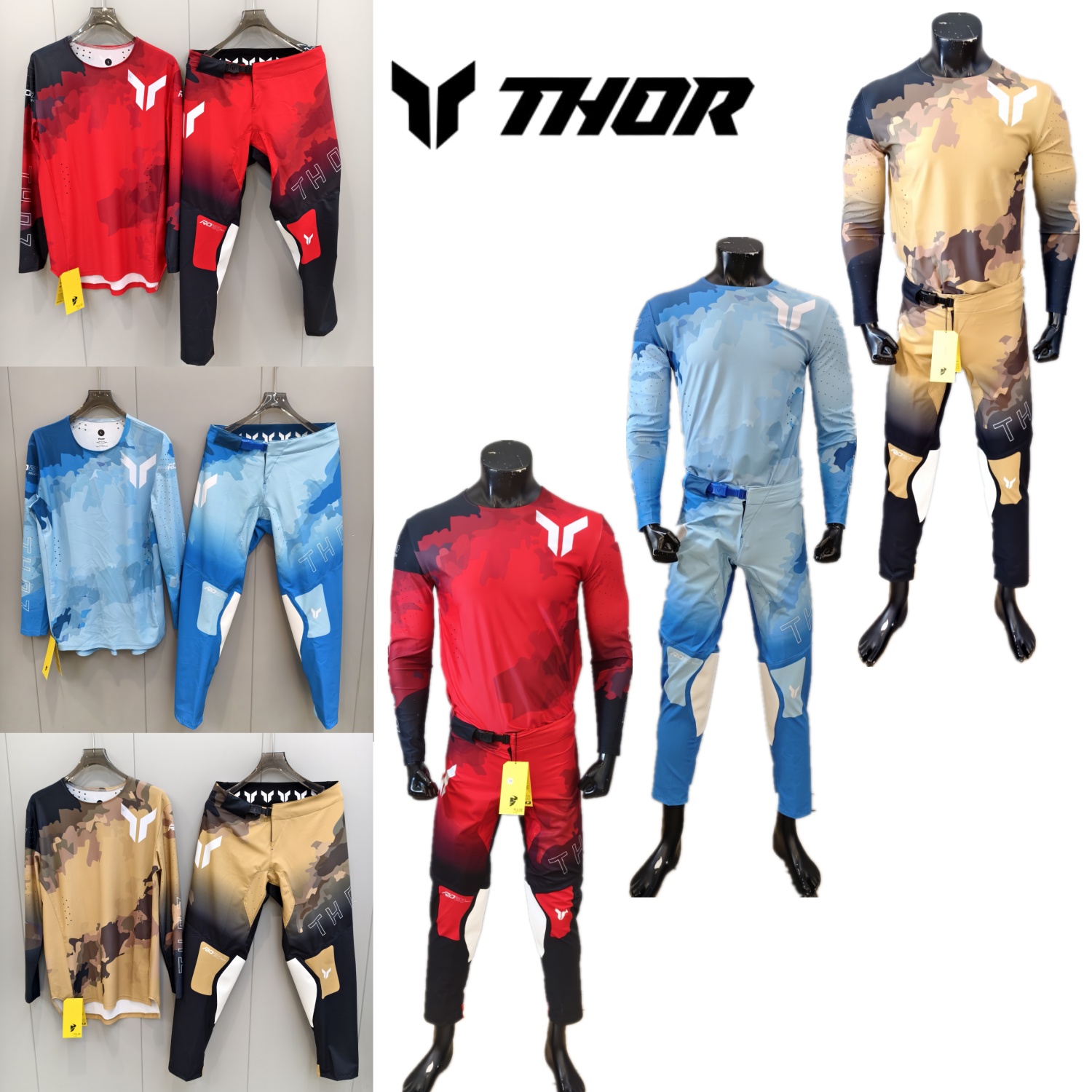 Motorcycle Gear Sale - THOR モトクロスギアセット MX オフロードバイクスーツ ダートバイクジャージセット モトジャージ＆パンツ