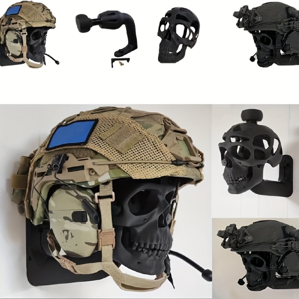 耐久性のある3Dスカルヘルメットディスプレイラック、安全クリ - Motorcycle Gear Display Rack のレビューと価格