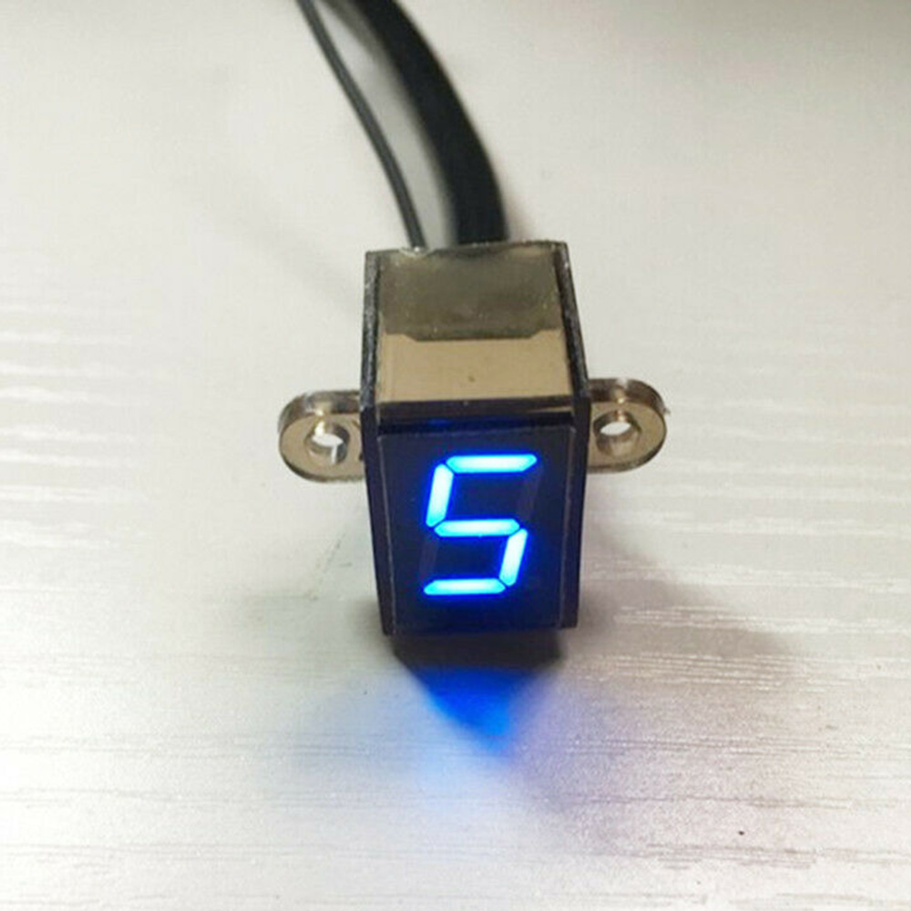 LED オートバイギアインジケーター 06 速シフト用 防水 - Motorcycle Gear Blue のレビューと価格