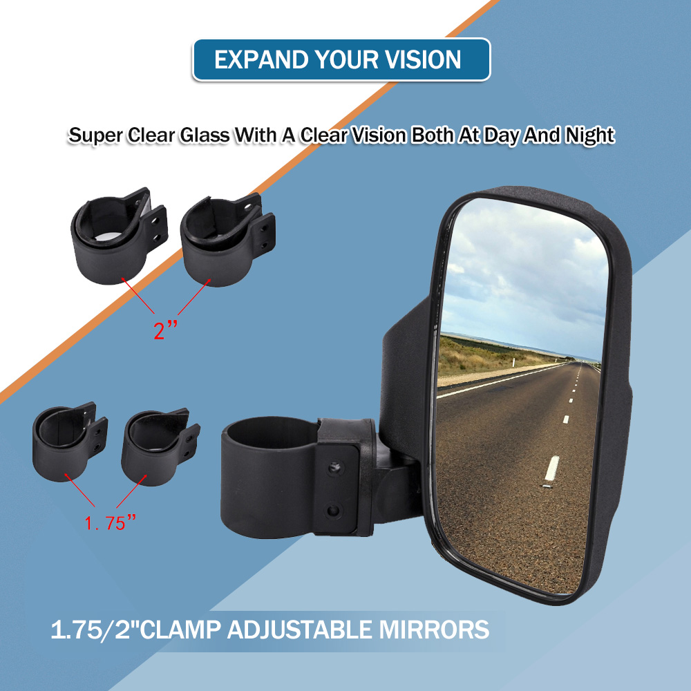 Rzr 900 1000 xp旅行用,オートバイ用,リアビュ - Mirror Extender Bar のレビューと価格