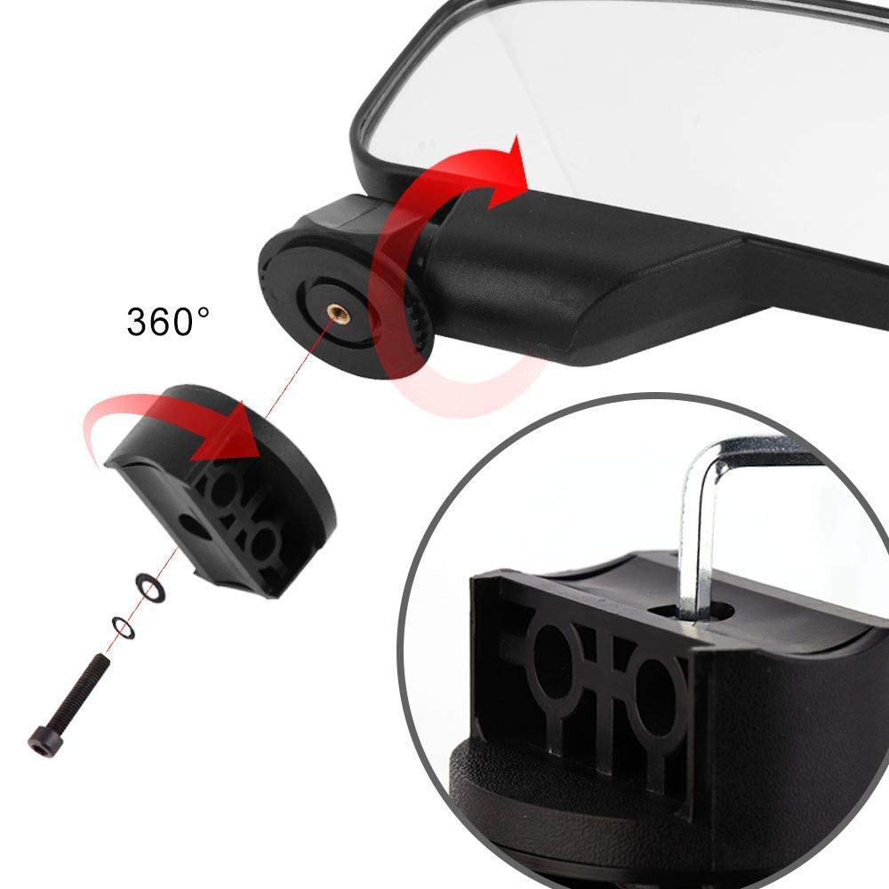 Rzr 900 1000 xp旅行用,オートバイ用,リアビュ - Mirror Extender Bar のレビューと価格