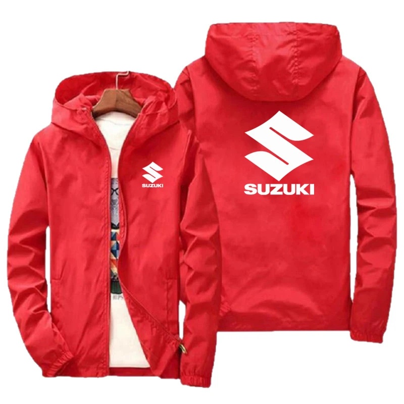 スズキユース韓国版薄型フード付きウインドブレーカーオートバイ - Motorcycle Gear Hoodie のレビューと価格