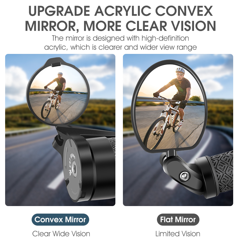 WEST BIKING-自転車用保護ミラー,ハンドルバーミラ - Mirror Extender Bar のレビューと価格
