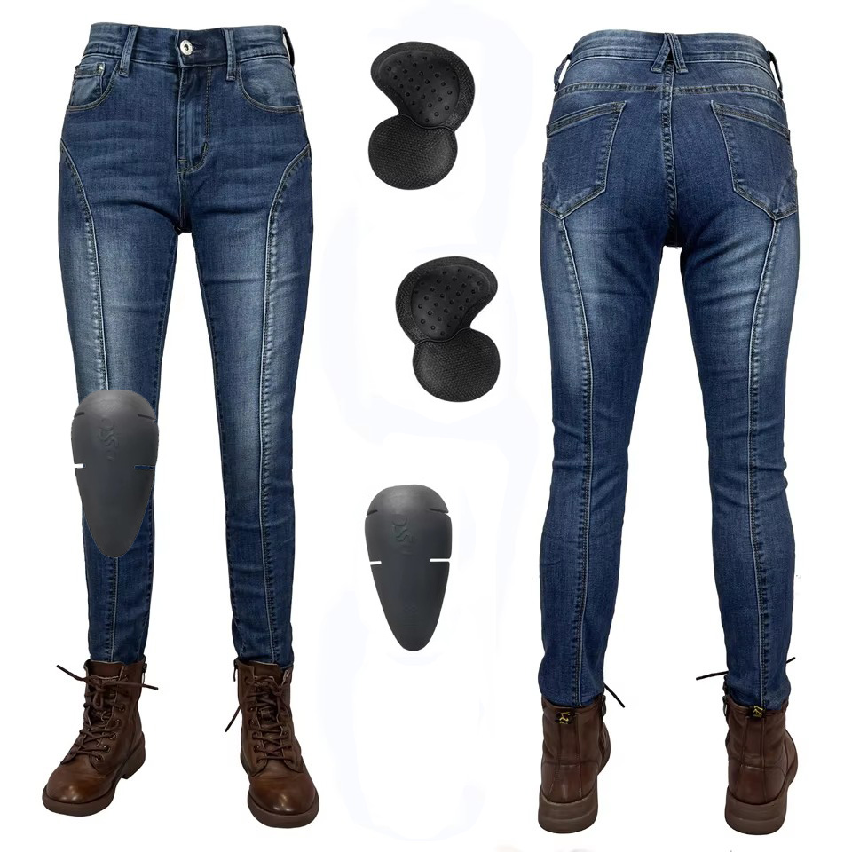 女性用バイクパンツ ブルー ダートバイクギア モトクロスパン - Motorcycle Gear Blue のレビューと価格