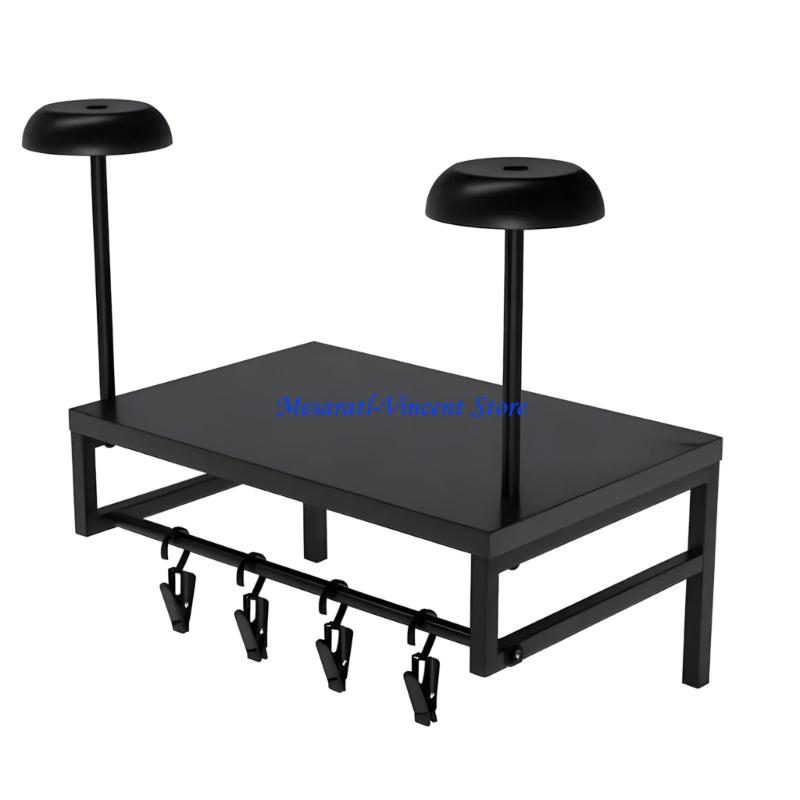 A70F 頑丈なヘルメットウォールラック木製構造多機能ブラケ - Motorcycle Gear Display Rack のレビューと価格