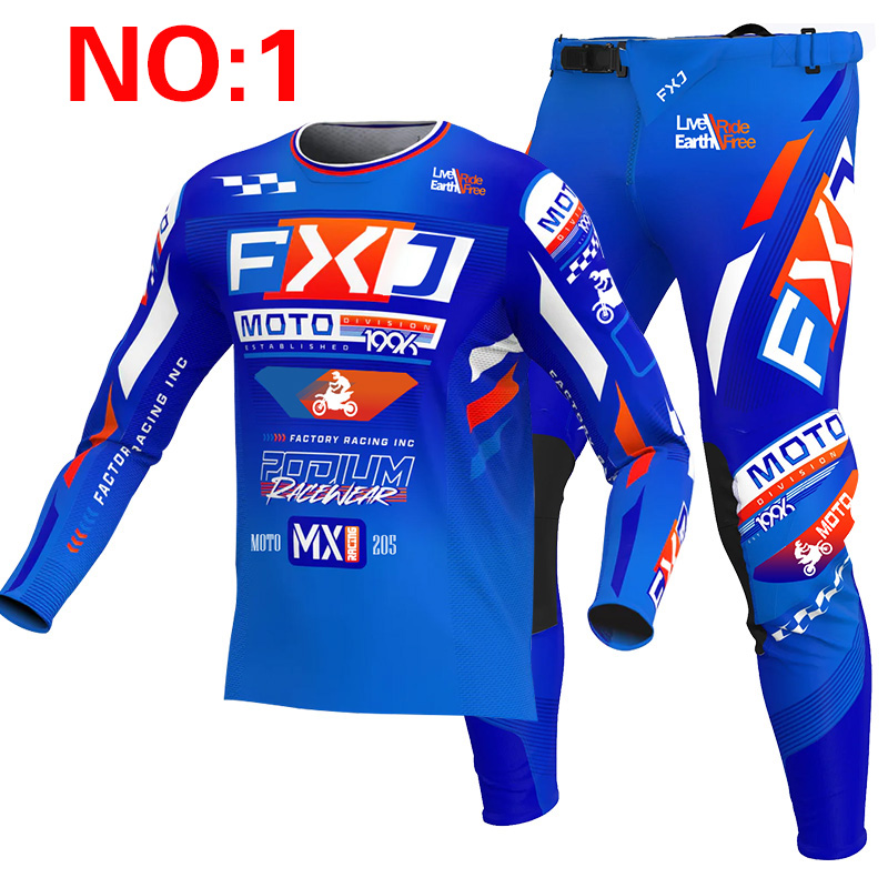 2025 FXJモトクロスジャージ＆パンツMTB MXギアセ - Motorcycle Gear Blue のレビューと価格