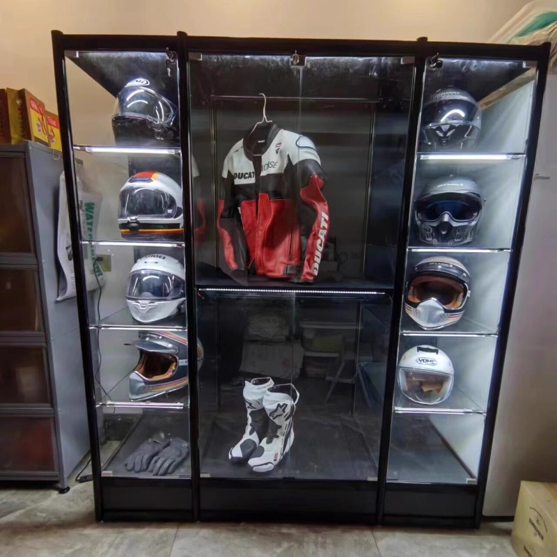 オートバイヘルメット陳列棚 サイクリングウェア陳列設備 オー - Motorcycle Gear Display Rack のレビューと価格