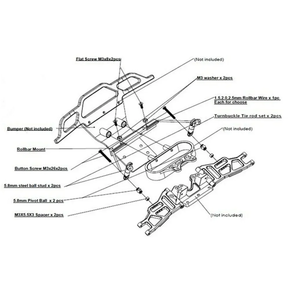 トラクサス用アンチロールバーキット,2wd,1/10 rcカ - Motorcycle Gear Near Me のレビューと価格