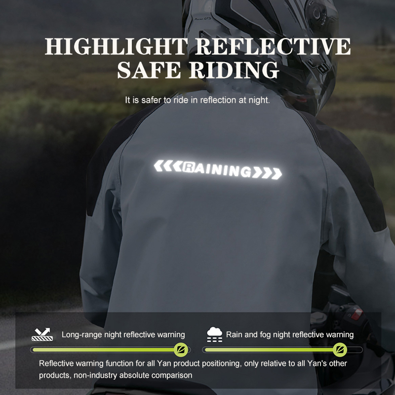 男女兼用反射材付きバイク用レインスーツ、防水透湿レインジャケ - Motorcycle Gear Jacket Women のレビューと価格