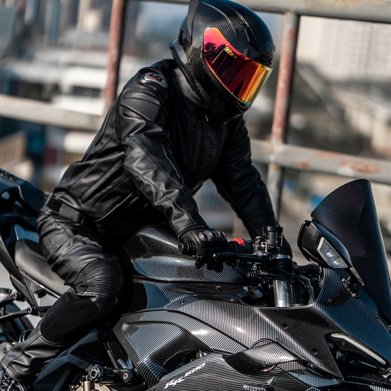 オートバイライディングスーツ冬用レザージャケットパンツセット - Motorcycle Gear Jacket Women のレビューと価格
