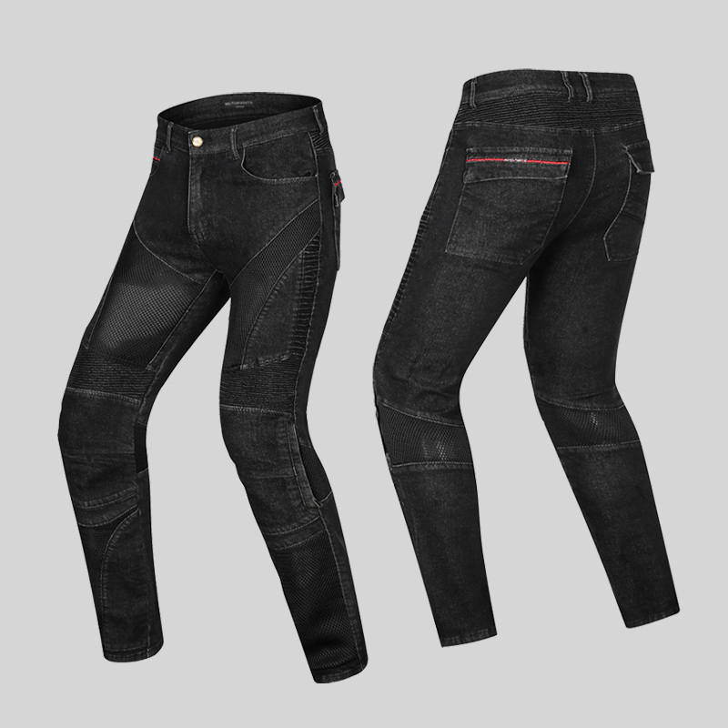 オートバイ屋外男性パンツ防具乗馬ツーリング青黒バイクズボン膝 - Motorcycle Gear Blue のレビューと価格