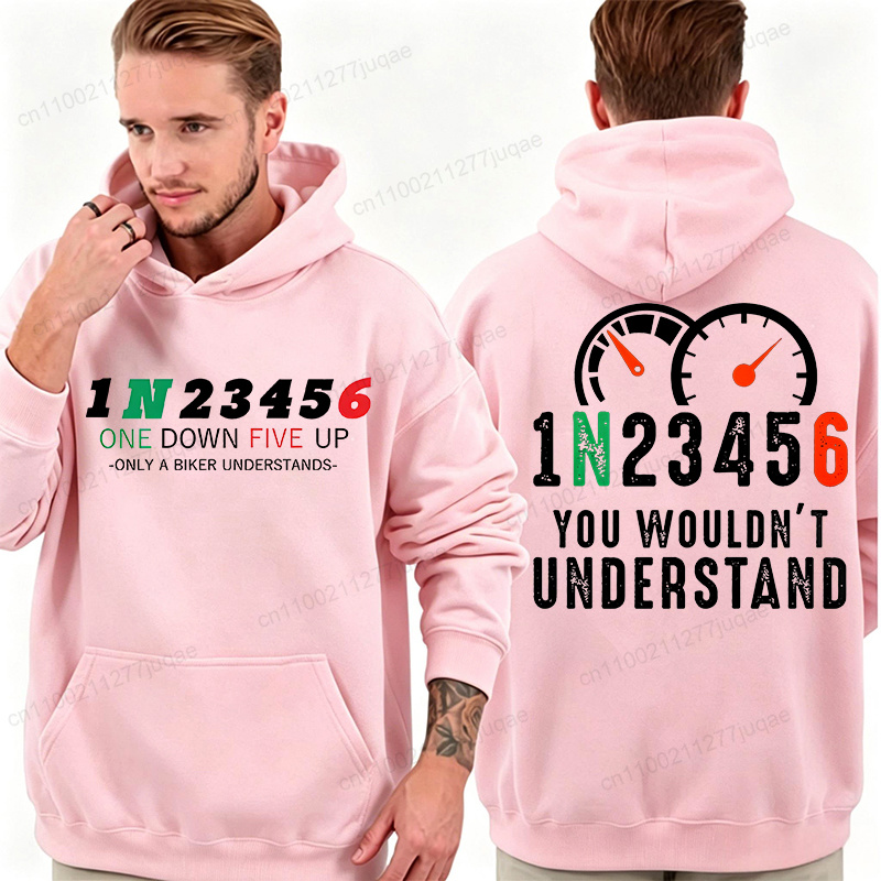 新しいメンズトレンディなフード付きスウェットシャツ、1N23 - Motorcycle Gear Hoodie のレビューと価格