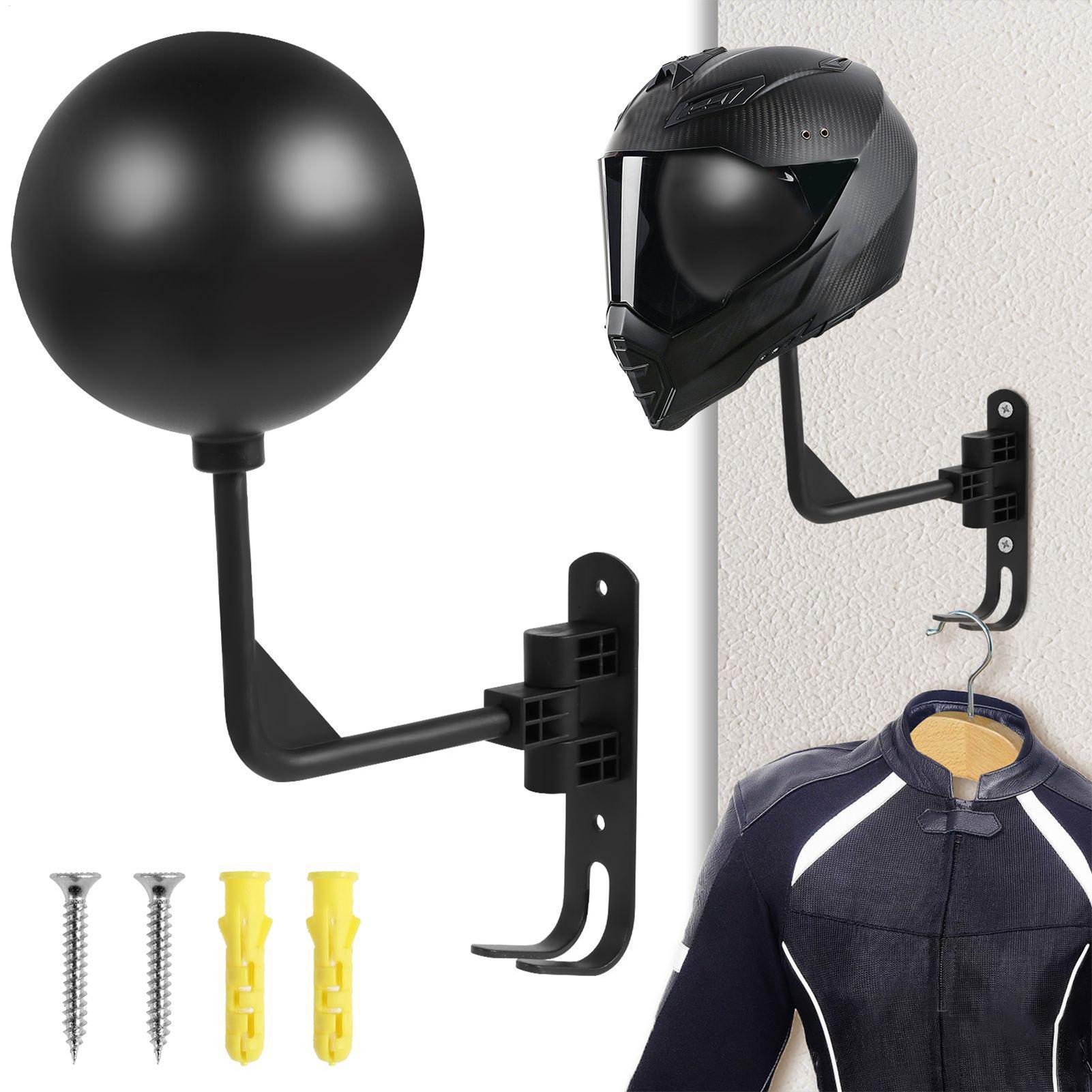 オートバイヘルメットホルダー壁掛けディスプレイラックヘルメッ - Motorcycle Gear Display Rack のレビューと価格